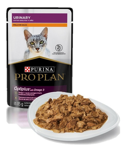 Imagen 3 de 8 de Proplan Urinary Gato Alimento Húmedo Sobre Pouch De 85 Gr
