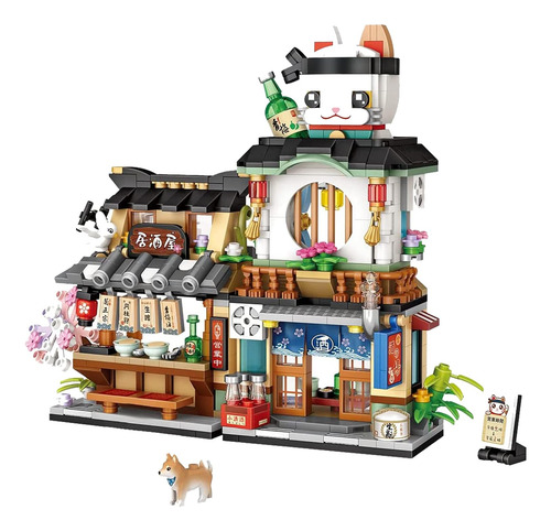 Qlt Japanese Street View Izakaya Mini Bloques De Constructuc