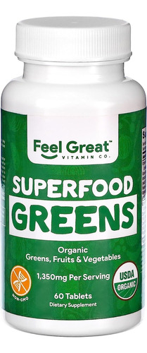 Superfood Greens Extractoorganico Ultra Puro 1350mg 60u