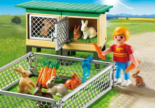 Playmobil 6140 Country Granja Conejeras Conejos Orig Intek