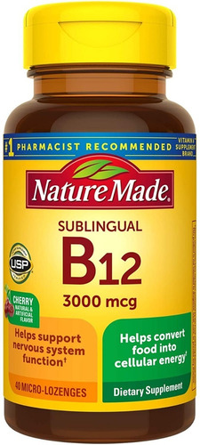 Vitamina B12 3000 Mcg Nature Made 40 Pastillas