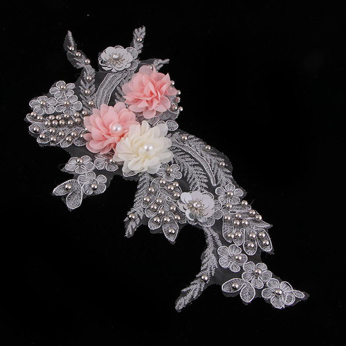 De Encaje De Malla De Flores Coser Apliques Para