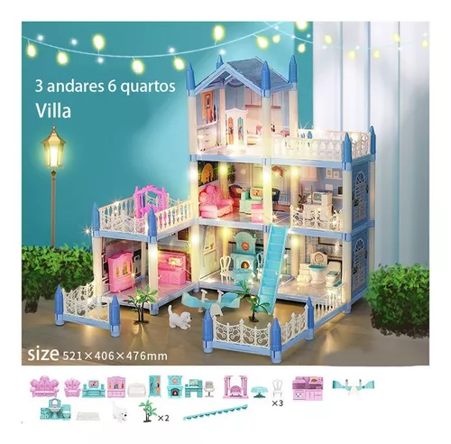 Casa da Barbie Completa Decorada com Iluminação