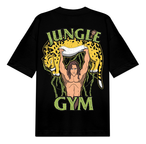 Camiseta Gym Oversize Tarzan Jungle Gym Fitness Estampada