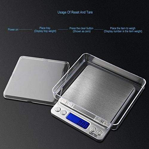 Imagen 3 de 5 de Gramera Bascula Balanza Cocina Digital Joyeria 0,01 A 500g