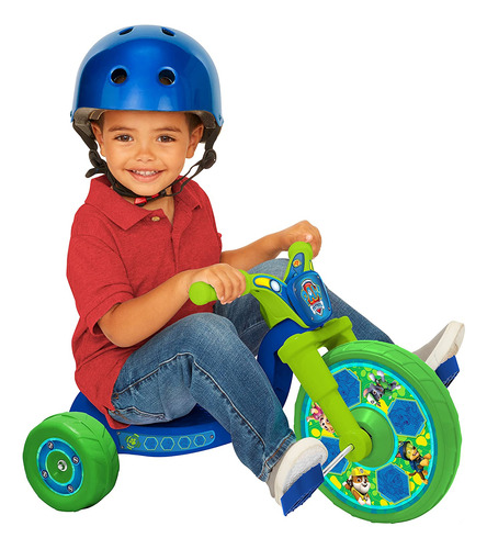 Triciclo Fly Ride On Tricycle, Paw Patrol, Azul/verde