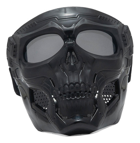 Goggle Máscaras Faciales Completas Lente Lente Negra Y Gris