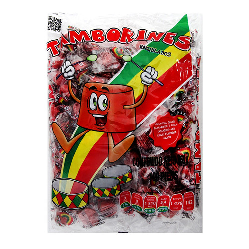 TAMBORINES DULCES ÁCIDA 100 PIEZAS De 4 GR