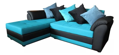Sofá Cama Mustang De Felpa, 2 Cuerpos, Moderno, Negro