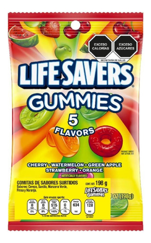 Lifesavers Salvavidas Gomitas 198grs (5 Piezas)