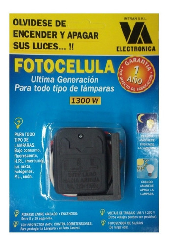 Fotocélula Universal 1300 Watts Imtran Todo Tipo De Lámparas