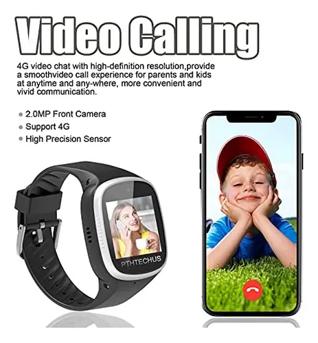 Reloj Inteligente P ni os Pthtechus Con Gps negro