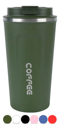 Copo Termico Café Cerveja Chá Garrafa Caneca Inox 510ml Cor Verde-escuro Coffee