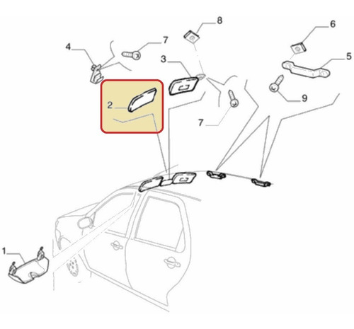 Imagen 6 de 9 de Parasol Izquierdo Original Fiat Palio Trekking 1.8 2009-2011