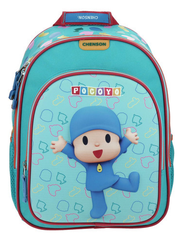 Mochila Mediano Azul Chenson Pocoyo Kinder Hapoc Para Niño