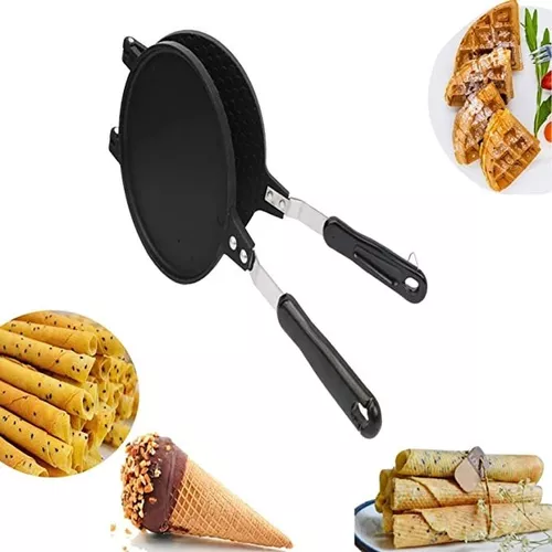 Máquina para hacer waffles redondos, máquina portátil para hacer sándwiches  con superficie de placa de cocina antiadherente, SK519 - AliExpress