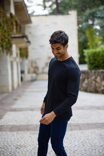 Playera De Algodon Manga Larga Para Hombre - Alfani
