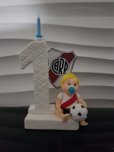 Adorno Numero Vela Con Bebe De River