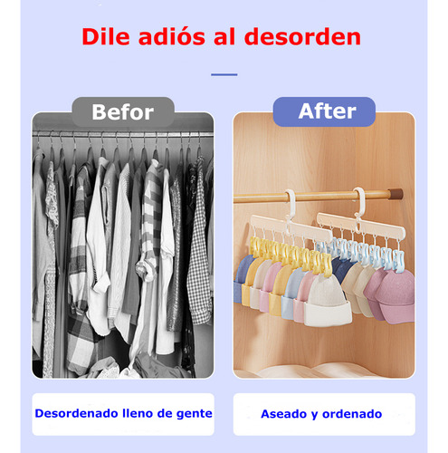 3pc 24 Clips Ganchos Para Calcetín 360° Ajustable Perchas
