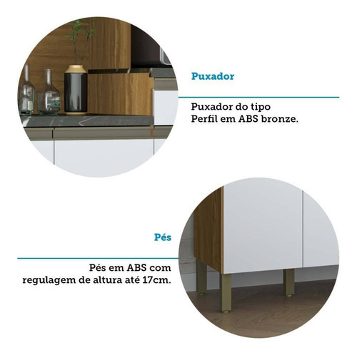 Cozinha Compacta Com 9 Portas 1 Gaveta E Espaço Para Wt