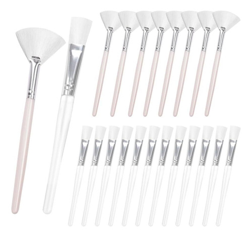 Brochas Para Máscara Facial Con Abanico Suave, 20 Cepillos