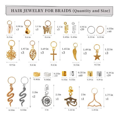 Set De Joyas Para El Cabello Vaikby, 201 Unidades, Para Tren