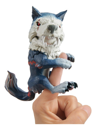 Untamed Dire Wolf De Fingerlings  Midnight (negro Y Rojo)  J