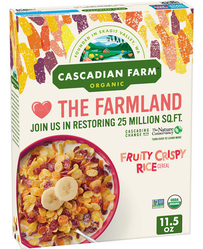 Cascadian Farm Cereal De Arroz Crujiente Frutal, 11.5 Onzas