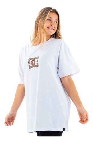 Imagen 2 de 2 de Remera Mc Dc Star Oversize (bla) Dc Mujer