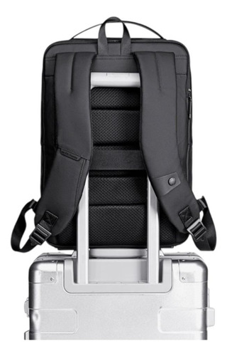 Mochila Notebook Resistente À Água 15,6 Slim Cor Preto Lisa