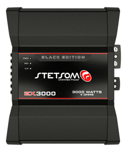 Amplificador Stetsom Ex-3000 Black Mono 3000w Rms Crossover