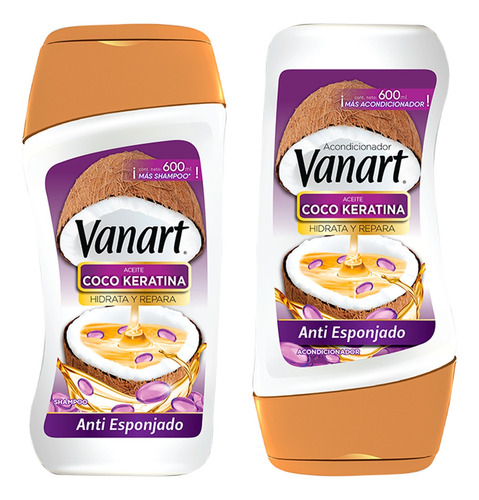 Pack Vanart Anti Esponjado 01 Shampoo + 01 Acond. 600ml C/u