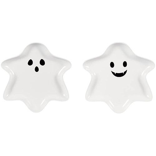 Platos En Forma De Fantasma Para Halloween 4 Pzs