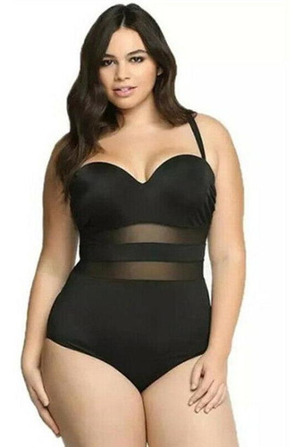 Conjunto De Bikini De Color Sólido Para Mujer De Talla Grand