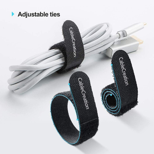 Set De 50 Organizadores De Cables - Negros