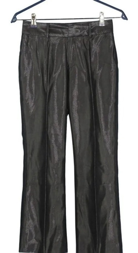 Pantalon Recto Negro Semibrillo Banana Republic 2 P Vestir