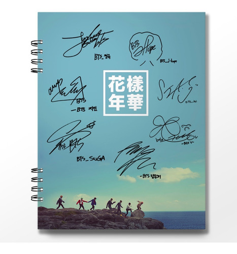 Imagen 4 de 7 de Cuaderno Carta Bts X 100 Hojas Tapa Dura