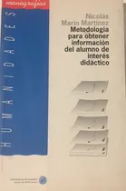 Comprar Libro Metodologia Para Obtener Informacion Del Alumno 