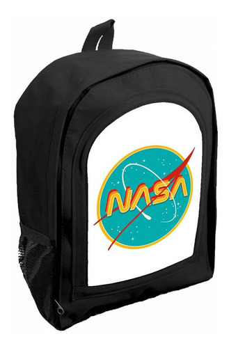 Mochila Negra Niños Jardin/ Preescolar Nasa Astronauta R31