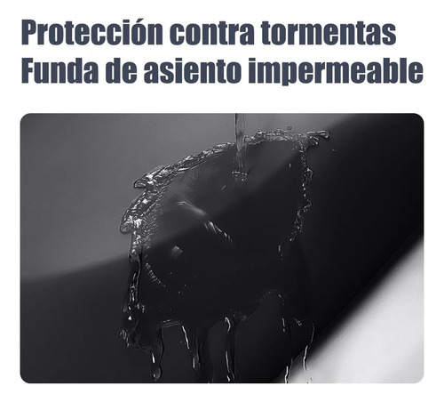 Funda De Asiento Impermeable Para Motocicleta Negro