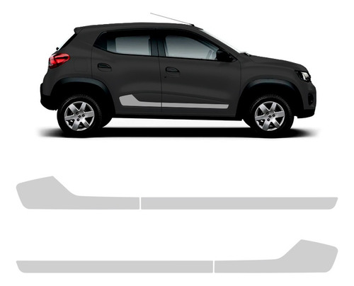 Adhesivo lateral gris con correa Kwid Intense Biton (2018 a 2023)