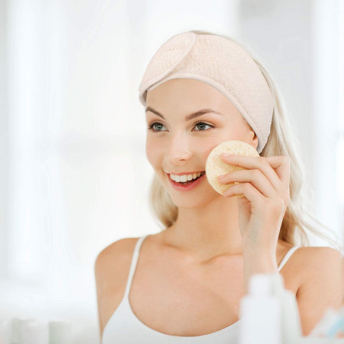 4 Cuidado Facial Banda Skincare Diadema Cabello Ajustable F