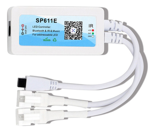 Controlador De Banda Led De Música Sp611e Ws2812b Ws2811, Ir