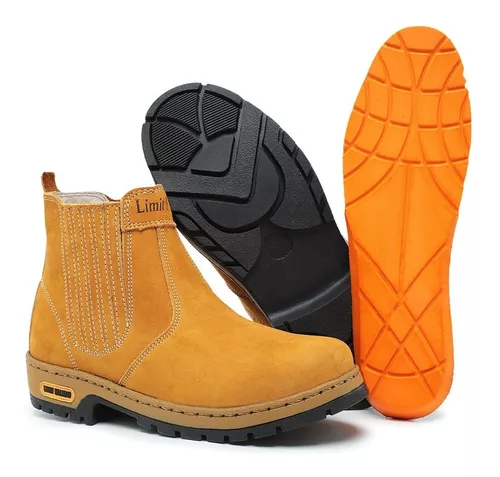 Bota Caterpillar Masculina Em Couro Com Palmilha Em Gel Macia