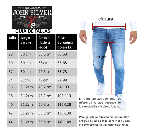 Imagen 2 de 3 de Pantalon Skinny De Gabardina Strech John Silver Para Hombre
