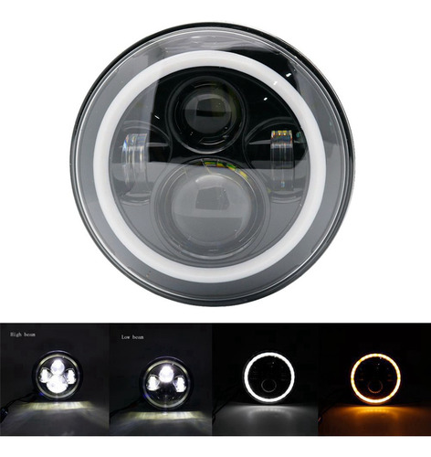 Faros Led Ángel Ojo 7 Wrangler Jeep Vocho Redondos