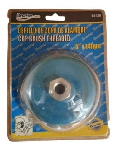 Cepillo De Copa 5``con Rosca De 5/8 Marca Brufer