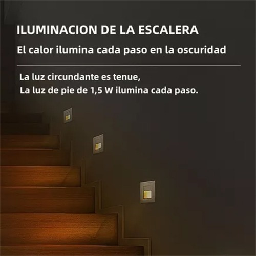 Lampara Escalera Pared 2w 3000k 10 Pzs Lampara De Pared