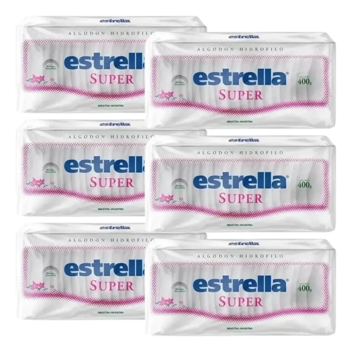 Algodón Estrella Super Máxima Suavidad 400 gramos ofrece solución superior para higiene y cuidado personal especialmente diseñado para pieles sensibles y delicadas compuesto por fibras