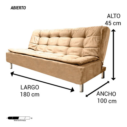 Sofa Cama Ranger Haspe Beige 1pz Pieza Sala Sofa Sillon